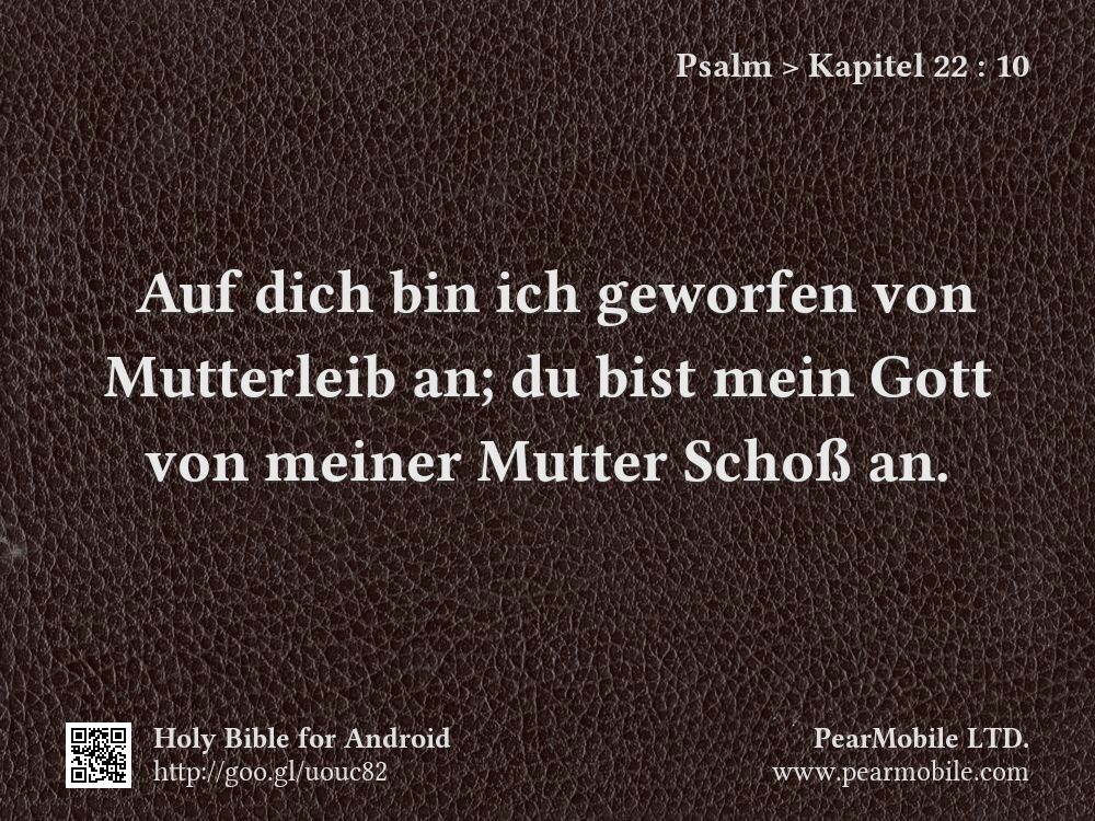 Psalm, Kapitel 22:10